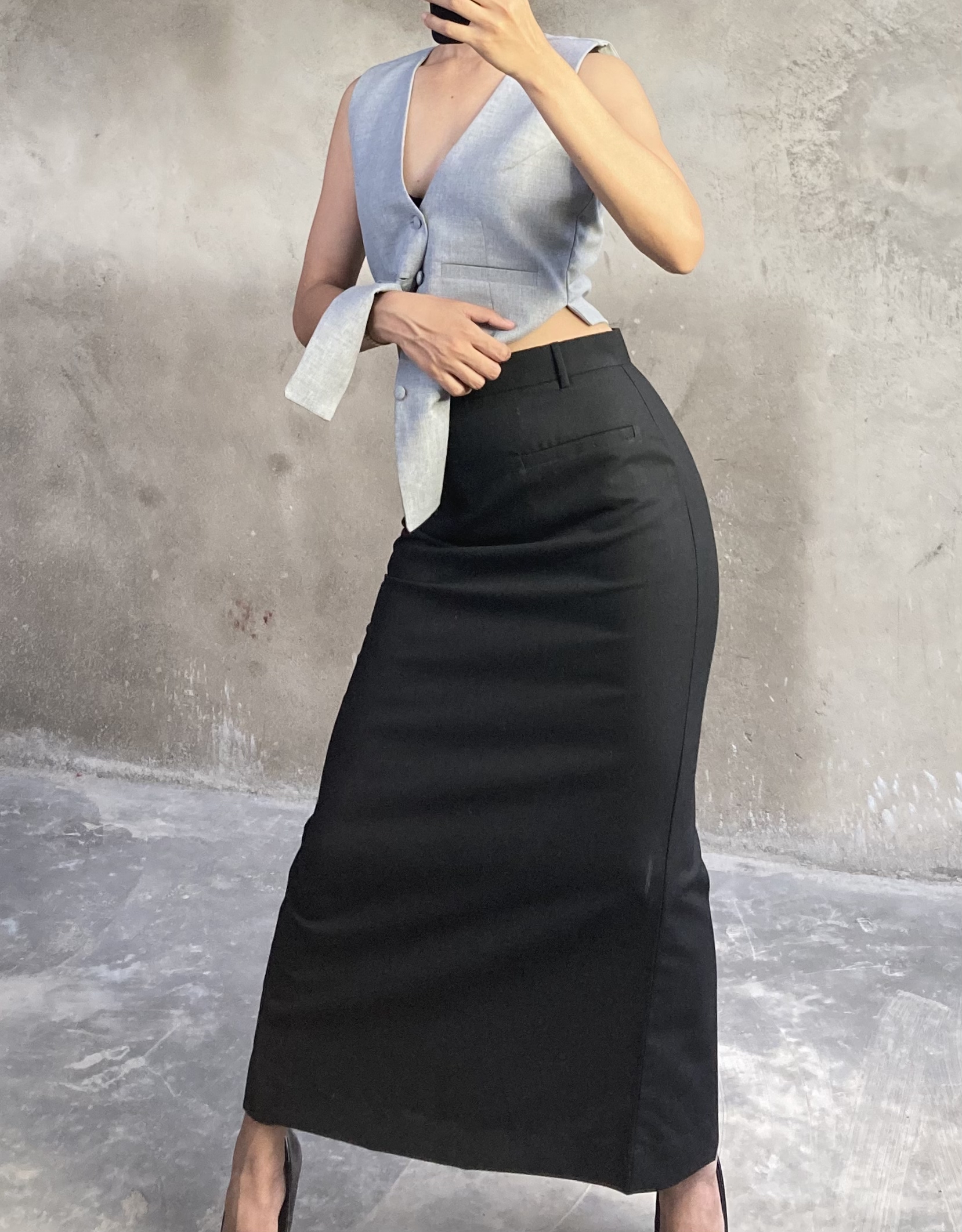 Black Tailored Office Skirt THE ROK 36 Coconut Liners For Window Boxes Over The Rail Flower Pots